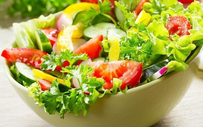 Geméis Salat fir Gewiichtsverloscht
