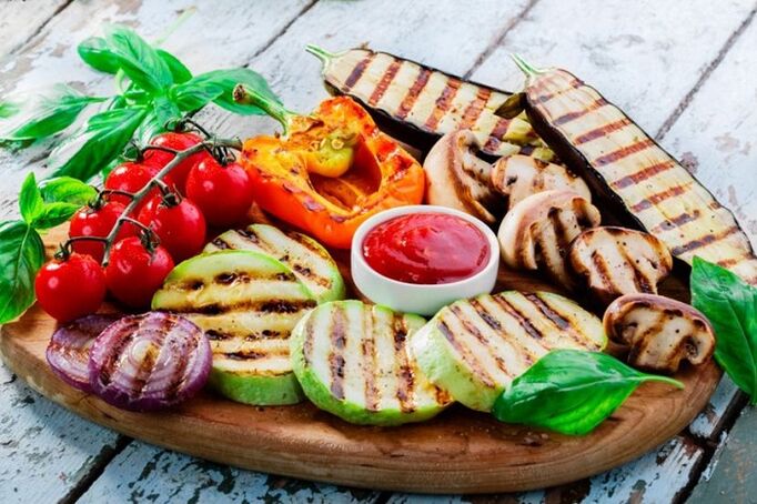 gegrillte Geméis fir Gewiichtsverloscht